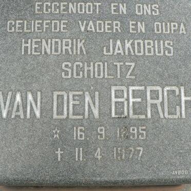 BERGH Hendrik Jakobus Scholtz, van den 1895-1977