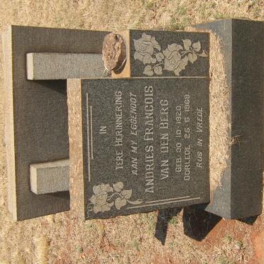 BERG Andries Francois, van den 1920-1968