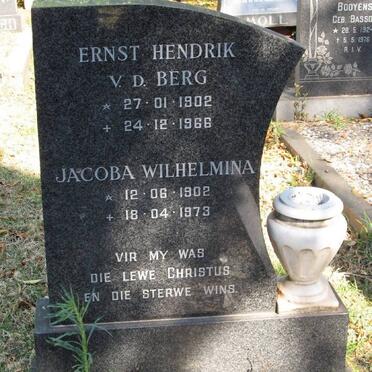 BERG Ernst Hendrik, v.d. 1902-1966 &amp; Jacoba Wilhelmina 1902-1973