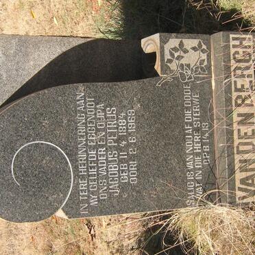 BERGH Jacobus Petrus, van den 1884-1969