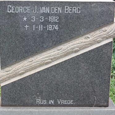 BERG George J., van den 1912-1974