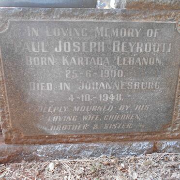 BEYROOTI Paul Joseph 1900-1948 