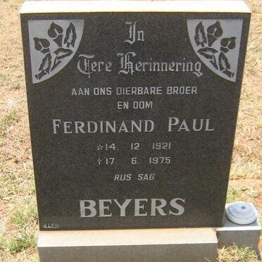 BEYERS Ferdinand Paul 1921-1975