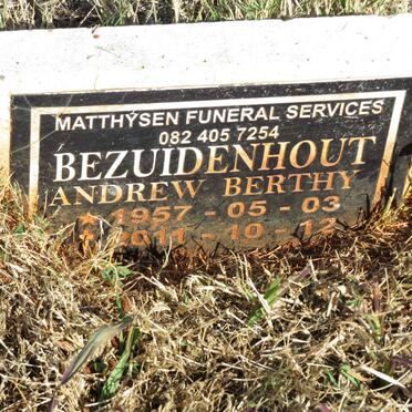 BEZUIDENHOUT Andrew Berthy 1957-2011