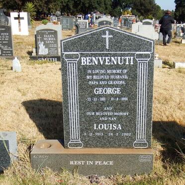 BENVENUTI George 1911-1995 &amp; Louisa 1913-2002