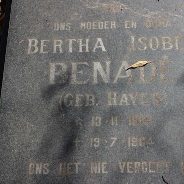 BENADE Bertha Isobel nee HAYES 1914-1964