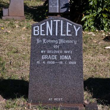 BENTLEY Grace Iona 1908-1988