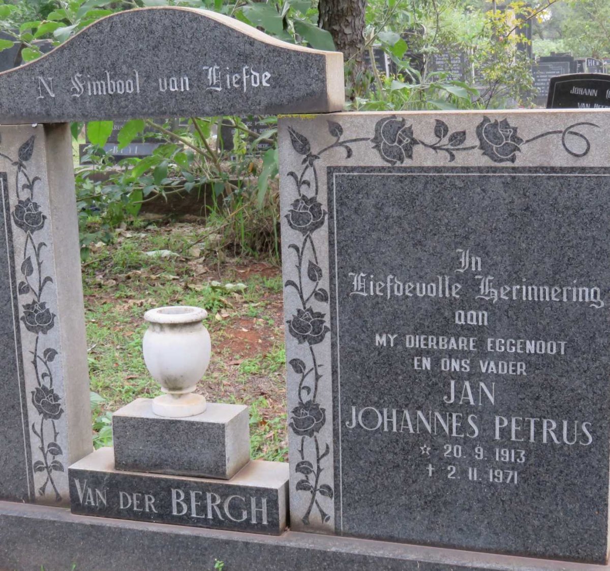 BERGH Jan Johannes Petrus, van der 1913-1971