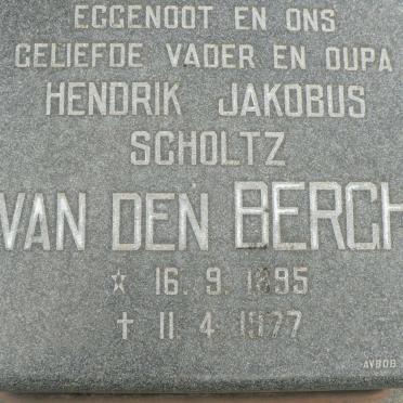 BERGH Hendrik Jakobus Scholtz, van den 1895-1977