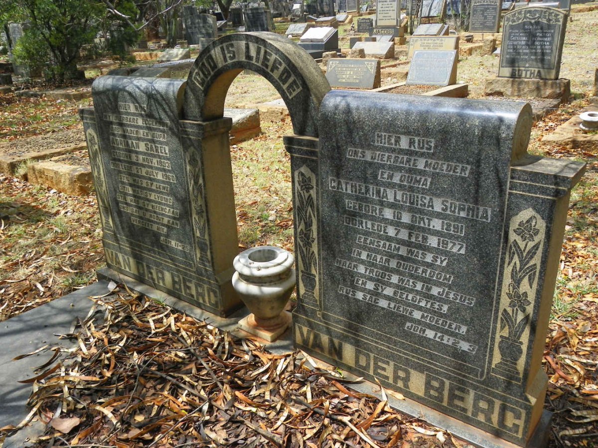 BERG Adriaan Sarel, van der 1893-1960 &amp; Catherina Louisa Sophia 1891-1977