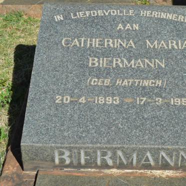 BIERMANN Catherina Maria nee HATTINGH 1893-1958