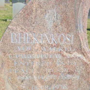BHEKINKOSI ? 1976-2012
