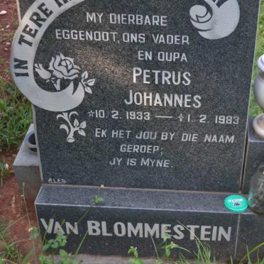 BLOMMESTEIN Petrus Johannes, van 1933-1983