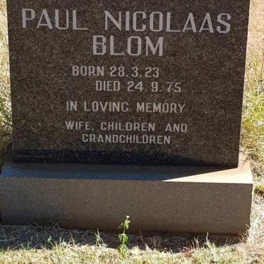 BLOM Paul Nicolaas 1923-1975
