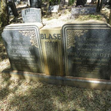 BLASE Emil August Otto 1883-1949 &amp; Anna Elizabeth Catharina 1895-1960