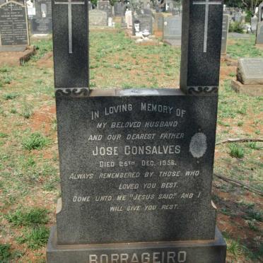 BORRAGEIRO Jose Consalves -1958