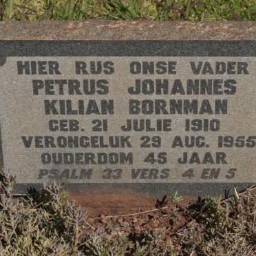 BORNMAN Petrus Johannes Kilian 1910-1955
