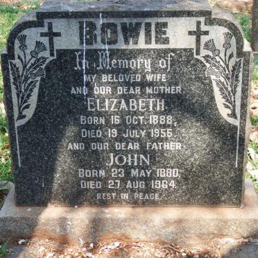 BOWIE John 1880-1964 &amp; Elizabeth 1888-1955