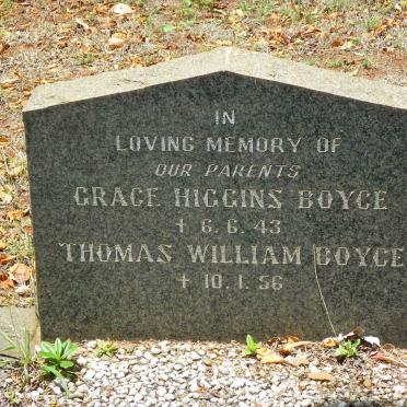 BOYCE Thomas William -1956 &amp; Grace Higgins -1943