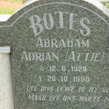 BOTES Abraham Adrian 1920-1990