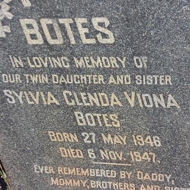 BOTES Sylvia Glenda Viona 1946-1947