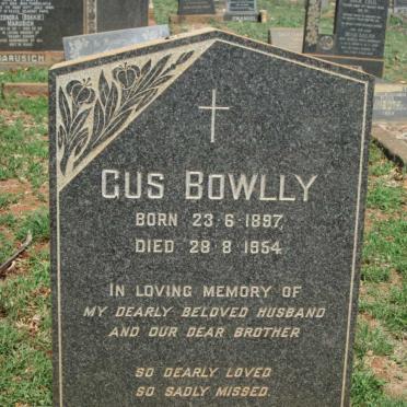BOWLLY Gus 1897-1954