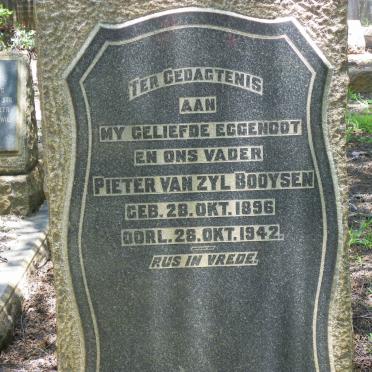 BOOYSEN Pieter Van Zyl 1896-1942