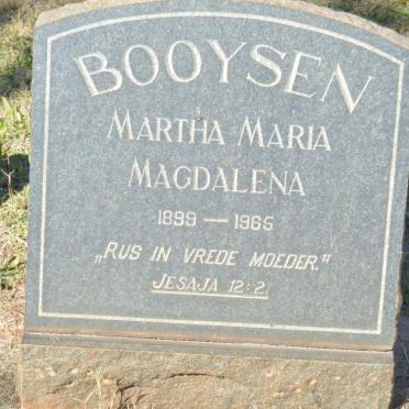 BOOYSEN Martha Maria Magdalena 1899-1965
