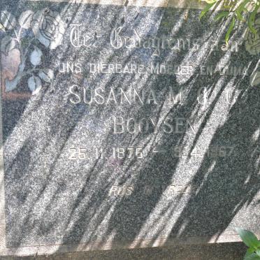 BOOYSEN Susanna M.G.G. 1876-1967