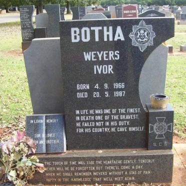 BOTHA Weyers Ivor 1966-1987