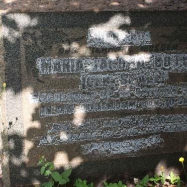 BOTHA Maria Jacoba nee SMALL -1952