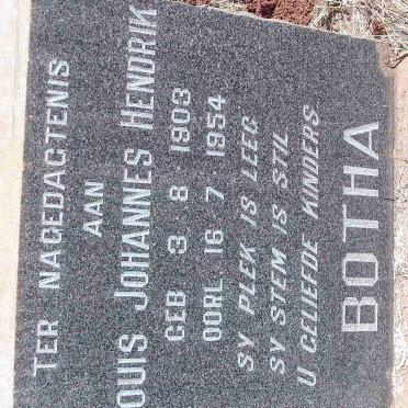 BOTHA Louis Johannes Hendrik 1903-1954
