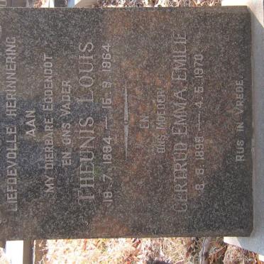 BOTHA Theunis Louis 1894-1964 &amp; Gertrud Emma Emilie 1899-1970