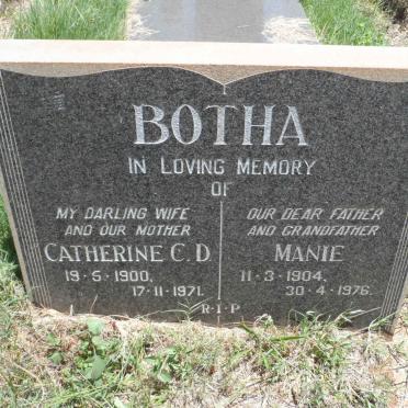 BOTHA Manie 1904-1976 &amp; Catherine C.D. 1900-1971