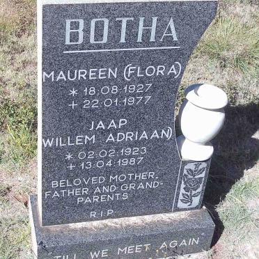 BOTHA Willem Adriaan 1923-1987 &amp; Maureen 1927-1977