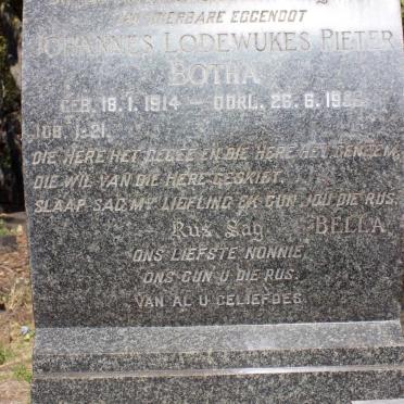 BOTHA Johannes Lodewukes Pieter 1914-1955