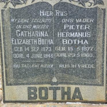 BOTHA Pieter Hermanus 1877-1963 &amp; Catharina Elizabeth 1873-1946