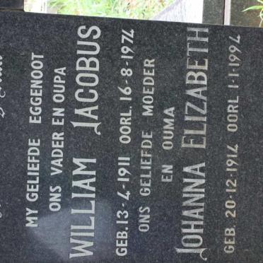 BOTHA William Jacobus 1911-1974 &amp; Johanna Elizabeth 1914-1994