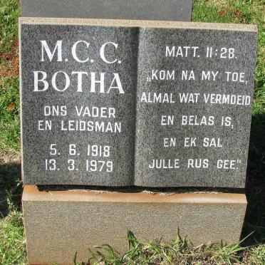 BOTHA M.C.C. 1918-1979