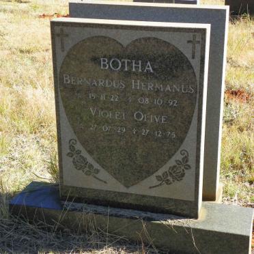 BOTHA Bernardus Hermanus 1922-1992 &amp; Violet Olive 1929-1975