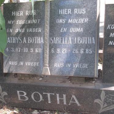 BOTHA Mathys A. 1917-1968 &amp; Isabella J. 1921-1985