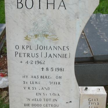 BOTHA Johannes Petrus 1962-1981