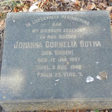 BOTHA Johanna Cornelia nee VISSER 1887-1946