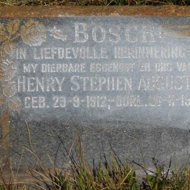 BOSCH Henry Stephen Augustus 1912-1957