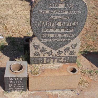BOTES Anna D. 1916-1984 :: BOTES Martie 1947-1961
