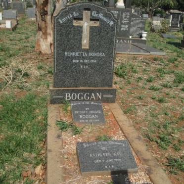 BOGGAN Henrietta Honora -1956 :: BOGGAN Bridget -2001 :: BOGGAN Kathleen -1988