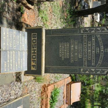 BOSHOFF Frederick Christiaan 1886-1942 &amp; Anna Catherina 1886-1954