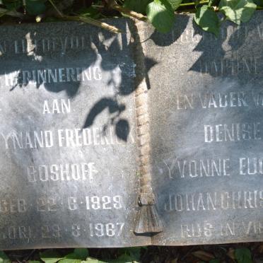 BOSHOFF Wynand Frederick 1929-1967