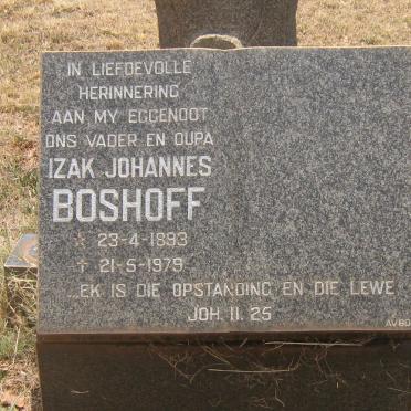 BOSHOFF Izak Johannes 1893-1979