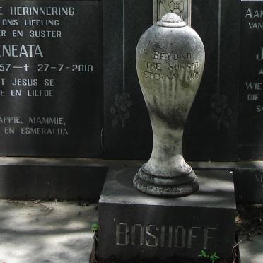 BOSHOFF Johannes Jacobus 1919-1973 :: BOSHOFF Jeneata 1957-2010